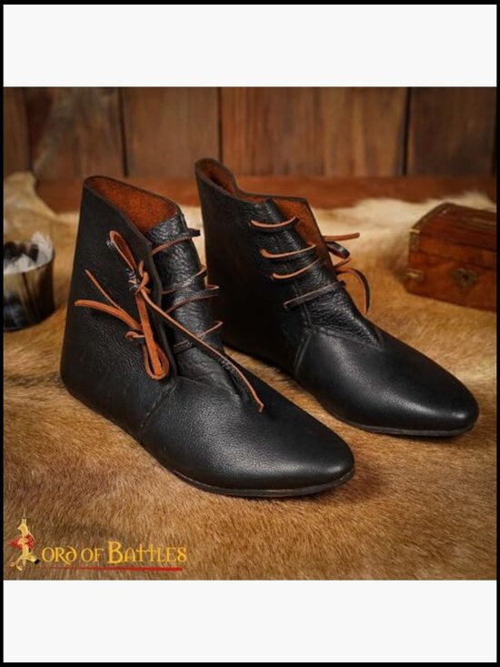 Genuine Leather Ankle Medieval Boots Viking Pirate Halloween Renaissance Cosplay